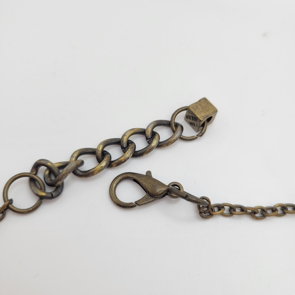 Pam Hiram | Dianthus Bronzetone Large Faux Turquoise Globe Pendant Necklace - Picture 8 of 9